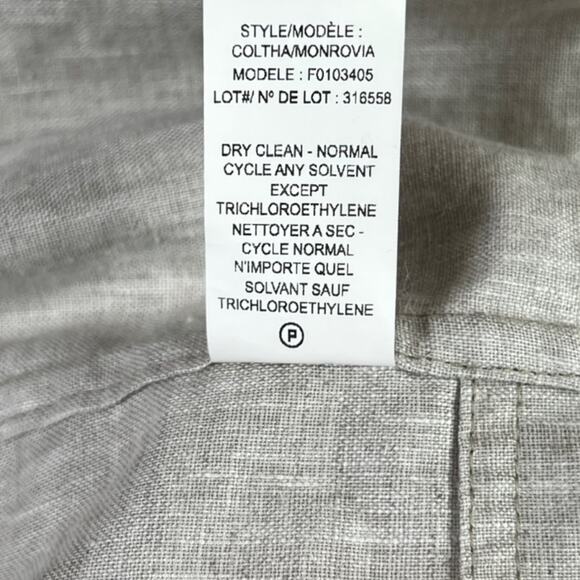 Theory Coltha Coated Linen Lightweight Jacket Size Small - Picture 8 of 10